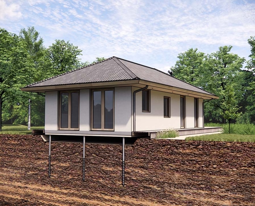 Van Aken Schroeffunderingen voor tuinhuis