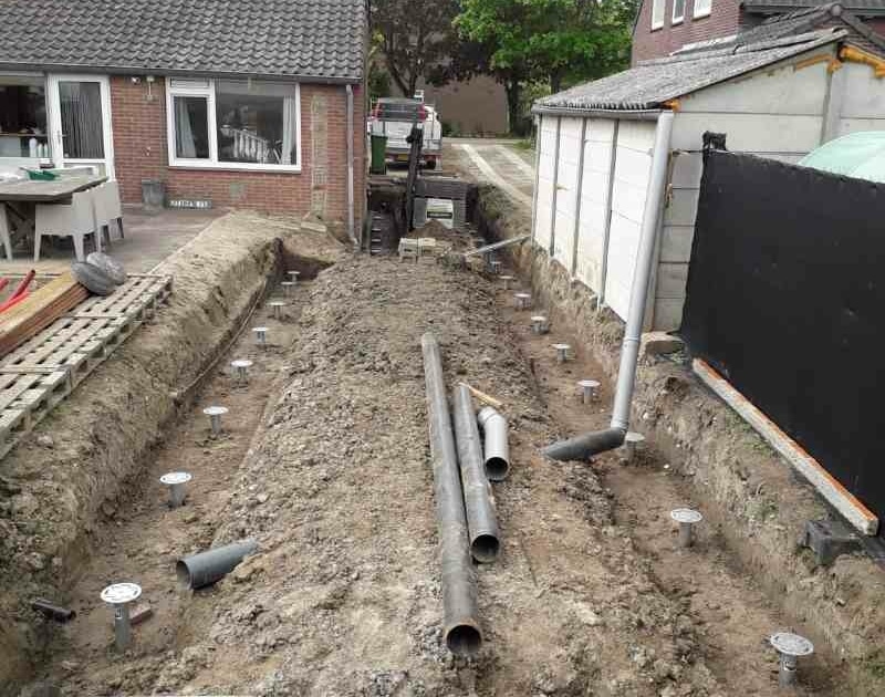 Van Aken Schroeffunderingen realiseert de fundering voor deze houten aanbouw