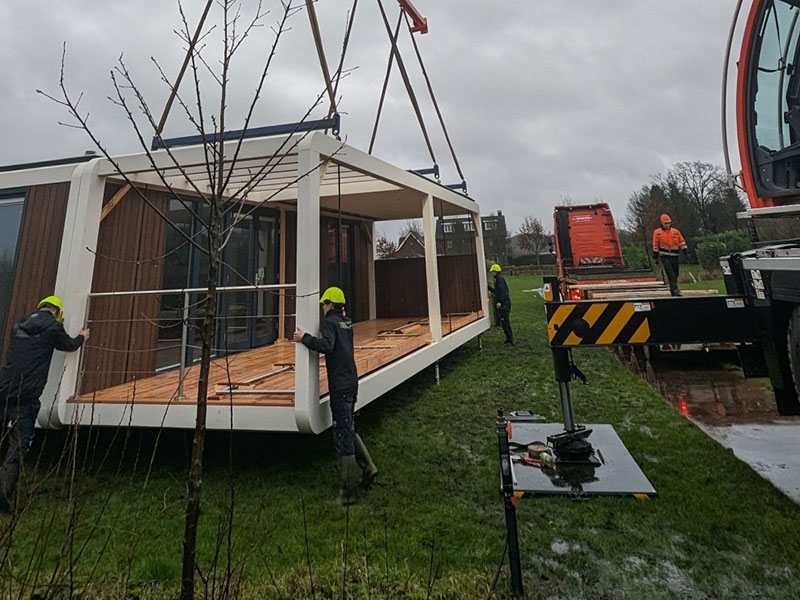Fundering chalets Antonius Hoeve - Van Aken schroeffunderingen