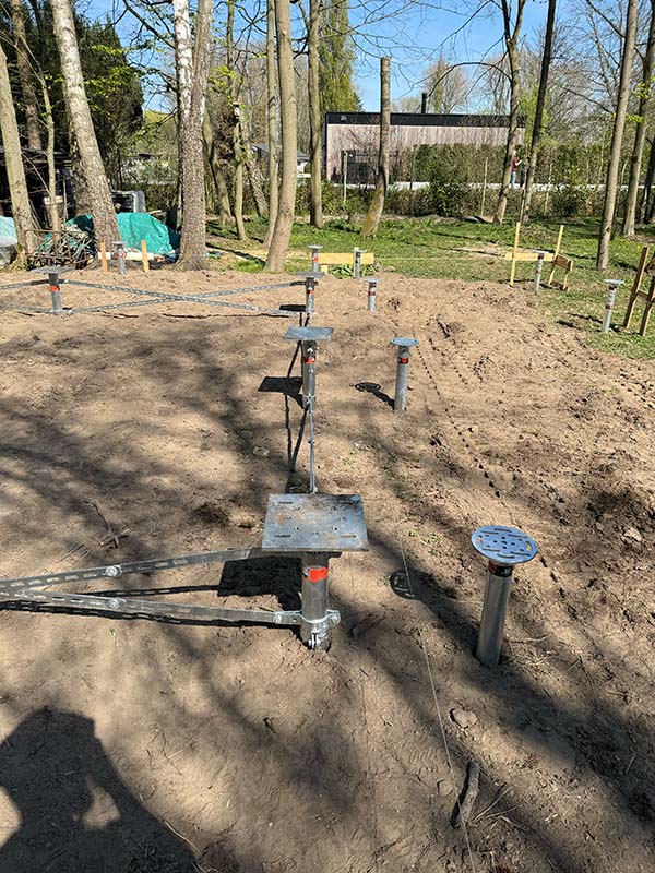 schroeffundering Puurs met schetsplaten