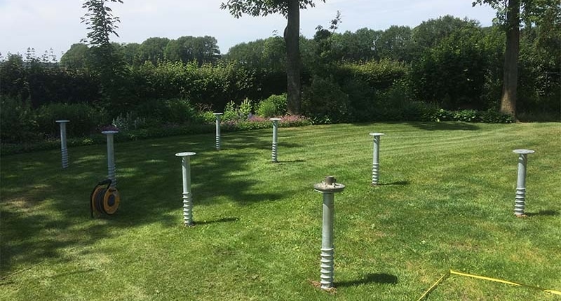 schroeffundering voor tiny house in groningen