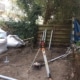 Fundering voor tuinhuis in Waalwijk geplaatst zonder graafwerk of geluidsoverlast