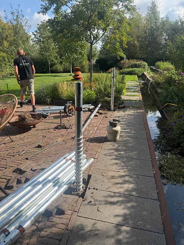 schroeffundering-lichte-constructie fundering voor lichte constructie in tuin
