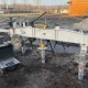Mobiele reactieopstelling met hydraulische vijzel voor een paalbelastingproef volgens NEN 7201 op een bouwlocatie in Assen